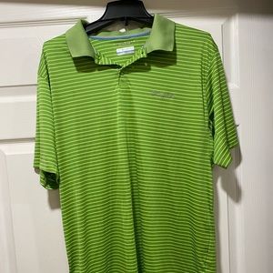Green stripe Columbia polo